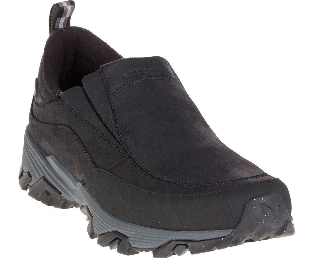 Merrell Slip Ons Black - ColdPack Ice+ Moc Waterproof Wide Width - Mens 19MNBAFJW
